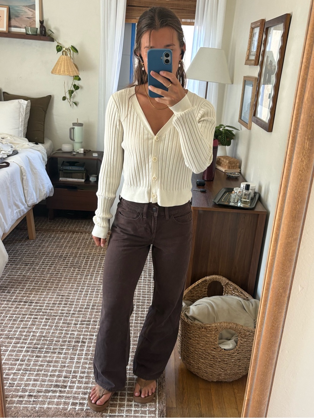 Pale yellow v neck sweater